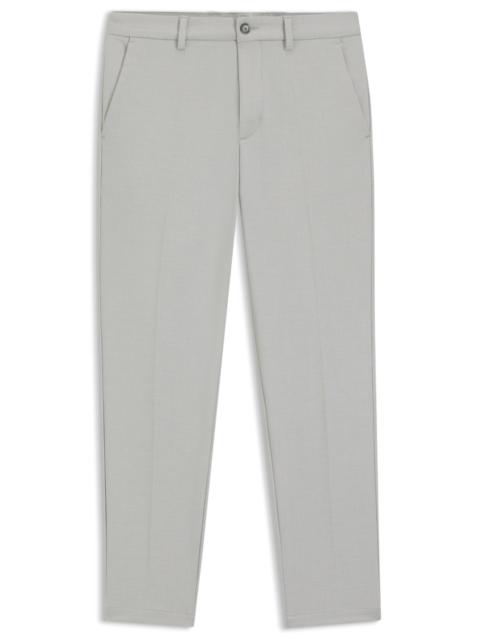 BOSS SLIM-FIT TROUSERS IN STAIN-REPELLENT STRETCH DOBBY