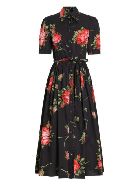 Dolce & Gabbana Dolce & Gabbana Women Roses Bouquet Print Midi Dress