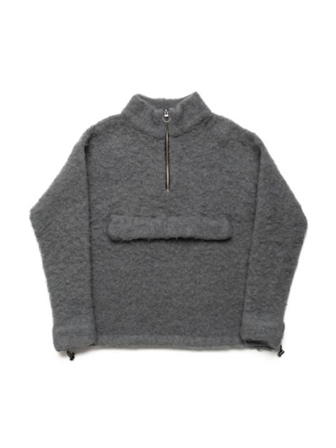 Kapital 5G Mohair Half ZIP Anorak - Grey