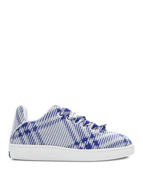 Burberry Burberry Box Checked Leather Sneakers