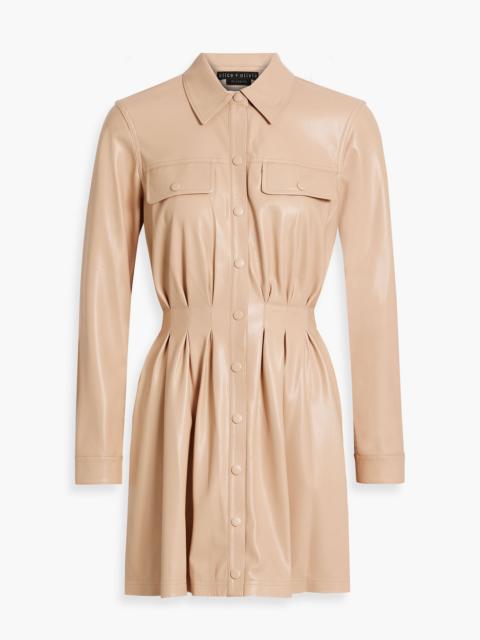 Alice + Olivia Malina pleated mini shirt dress