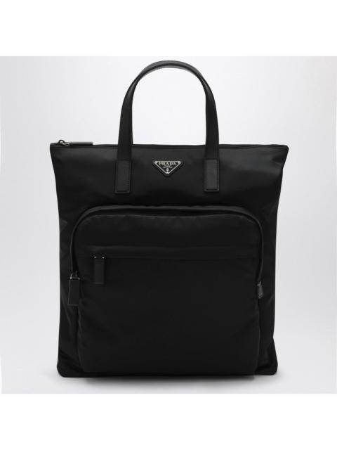 Prada Prada Black Re-Nylon And Saffiano Shopping Bag Men