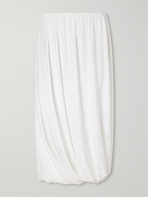 NORMA KAMALI Pleated Jersey Midi Skirt