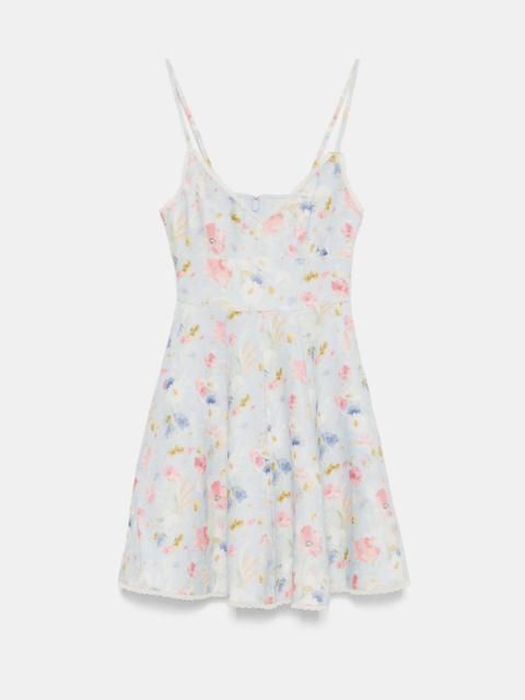 Zimmermann Blue Bouquet Floral Lucky Picnic Mini Dress