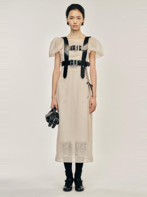 Simone Rocha Sheer Sculpted Gathered Bust Dress