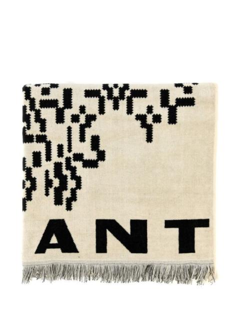 Isabel Marant Man Embroidered Terry Fabric Soverato Beach Towel
