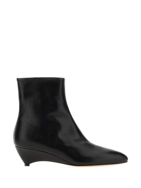 Jil Sander Jil Sander Women Black Leather Arc Ankle Boots