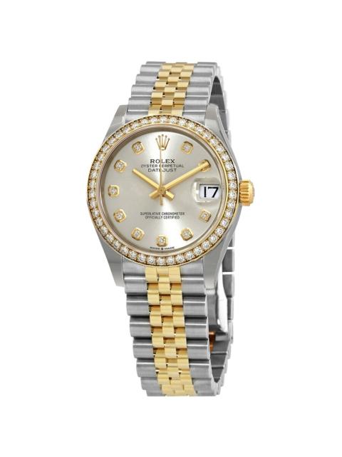ROLEX Rolex Datejust 31 Silver Diamond Dial Ladies Steel and 18kt Yellow Gold Jubilee Watch 278383SDJ