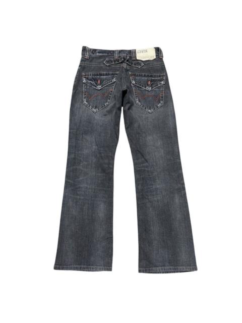 Other Designers Vintage Edwin 401XVS Faded Black Denim Flare Jeans