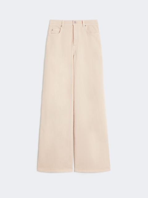 WEEKEND Max Mara Cotton drill wide-leg trousers - SAND