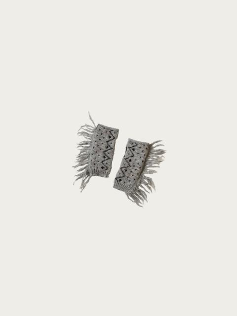 Kapital Wool Fringed Hand Warmers - Grey