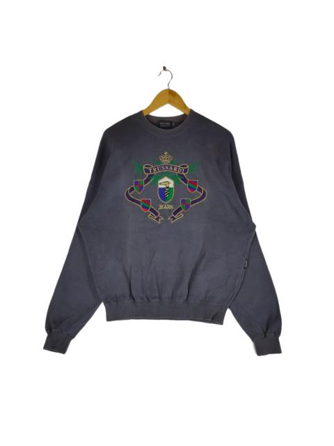 Other Designers Vintage TRUSSARDI JEANS Embroidery Big Logo Sweatshirt