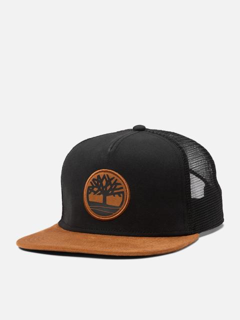 Timberland Faux Suede Flatbrim Trucker Cap