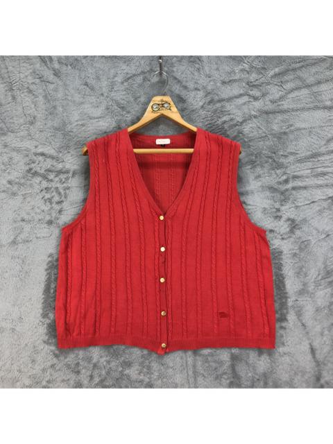 Other Designers Vintage - Vintage Burberrys Knit Red Vest #4480-155