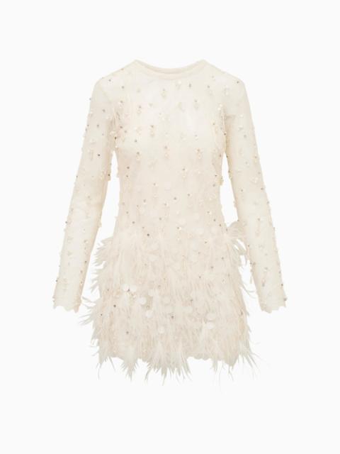 LoveShackFancy Alouetta Embellished Lace Mini Dress