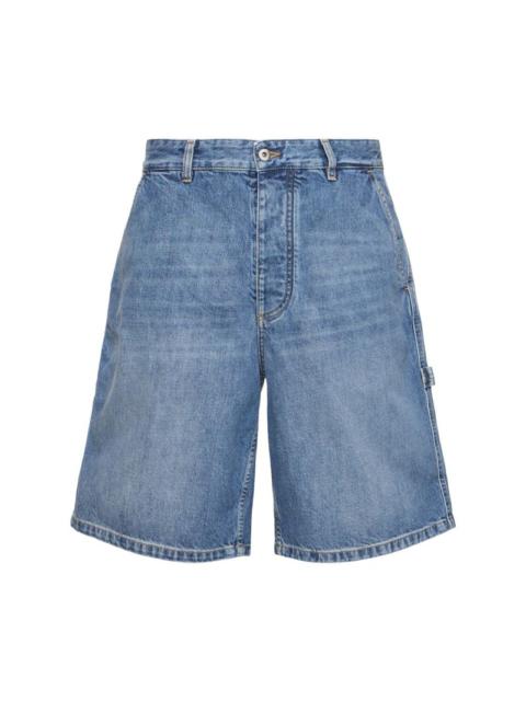 Vintage indigo denim cargo shorts