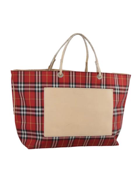 Burberry Burberry Nova Check Tote Bag Nylon Red