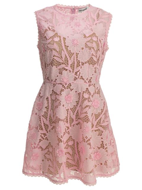 self-portrait Self-portrait Short Lace Dress Pink
