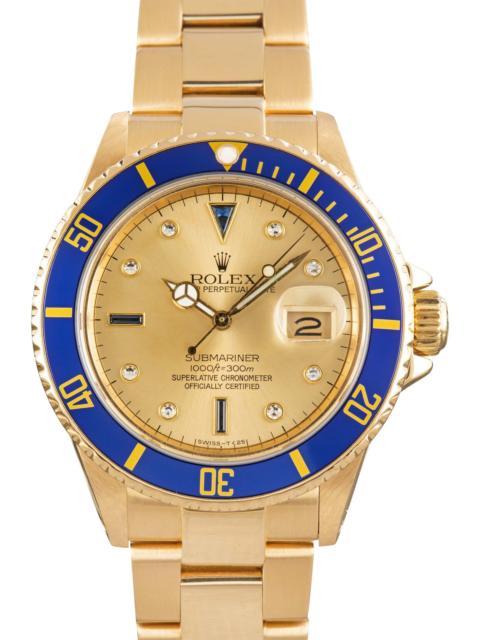 ROLEX Rolex Submariner 16808 Champagne Serti Dial