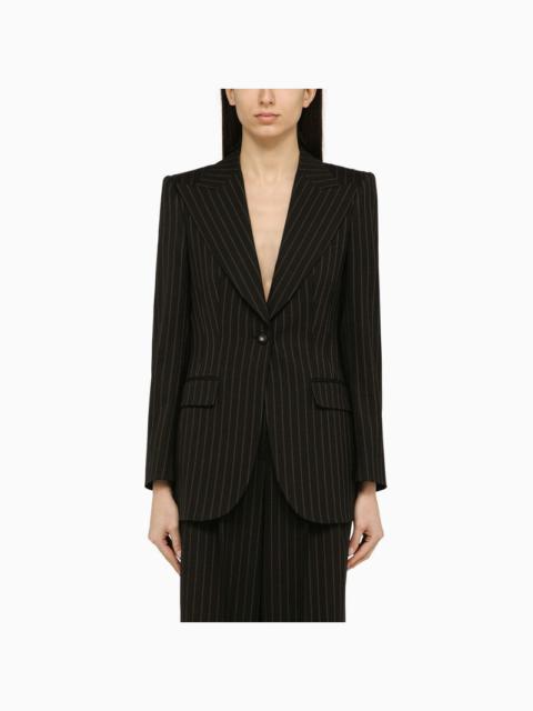Dolce&Gabbana Single-Breasted Pinstripe Jacket In Wool Women