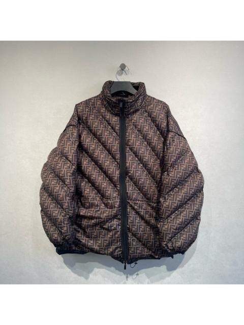 FENDI Fendi double F logo all-over print reversible down jacket