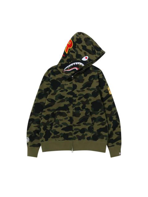 A BATHING APE® BAPE 1st Camo 2nd Shark Full Zip Hoodie 'Green'