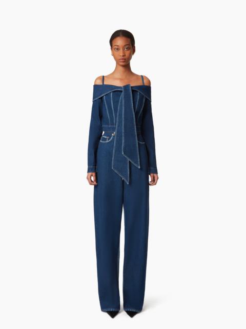 NINA RICCI OFF SHOULDER DENIM JACKET