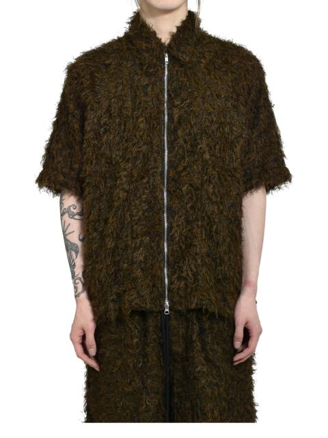 Song for the Mute ZIP UP BOX SHIRT / BLK / BRW