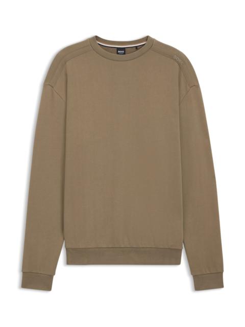 BOSS SHOULDER-LOGO SWEATSHIRT IN COTTON TERRY