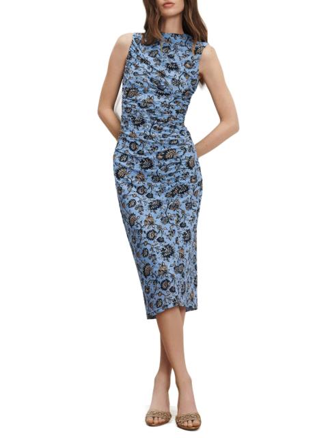 VERONICA BEARD Veronica Beard Sylviani Floral Print Sleeveless Sheath Dress in Ice Blue Multi at Nordstrom