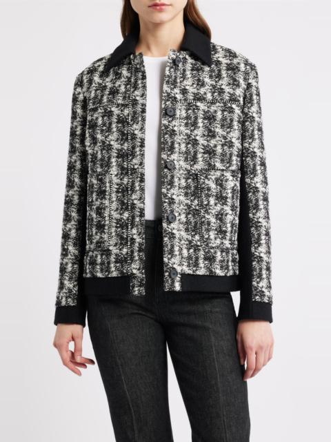 BOSS BOSS Joloria Tweed Jacket in Monochrome Tweed at Nordstrom