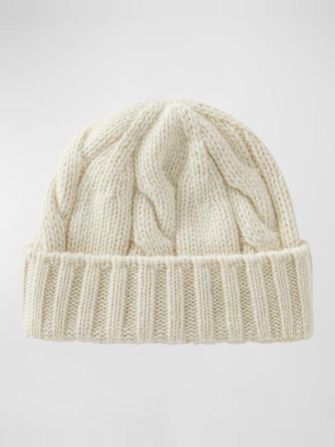 Loro Piana Cashmere Cable Knit Beanie