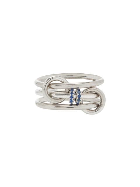 Spinelli Kilcollin Exclusive Riviera Acacia Bleu Sterling Silver Sapphire Ring blue