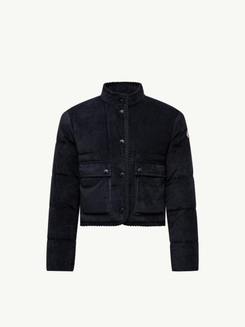 Moncler Essarts Braided Trim Corduroy Short Down Jacket