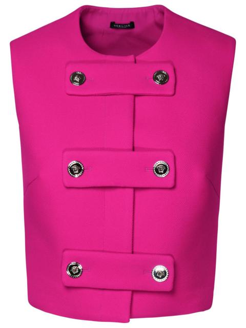 Versace Fuchsia Polyester Vest Woman