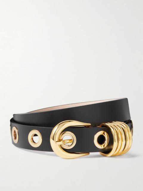 DÉHANCHE Hollyhock Rivet Eyelet-embellished Leather Waist Belt