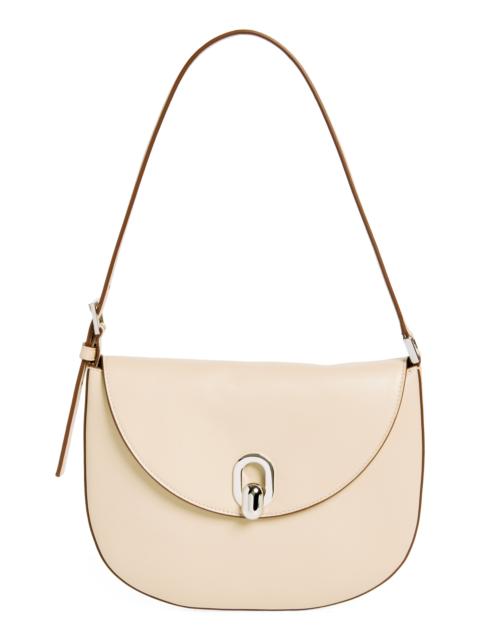 SAVETTE SAVETTE Small Tondo Leather Hobo Bag in Bone at Nordstrom