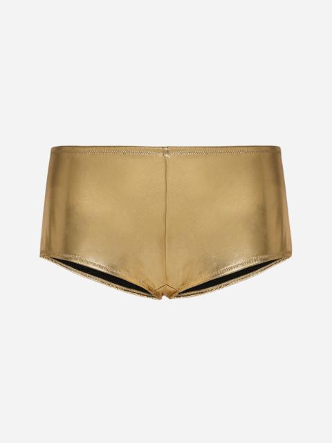 Dolce & Gabbana Foiled jersey low-rise panties
