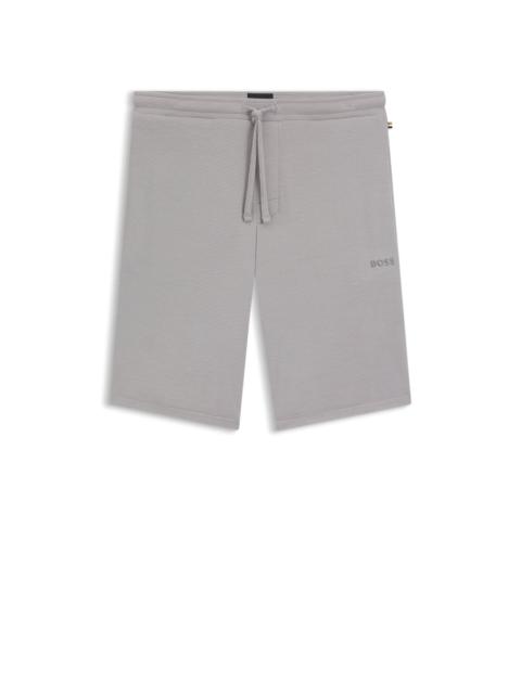 BOSS STRETCH-JERSEY PAJAMA SHORTS WITH EMBROIDERED LOGO