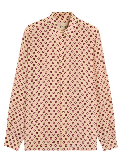 Valentino Valentino Garavani Patterned Silk-chiffon Shirt