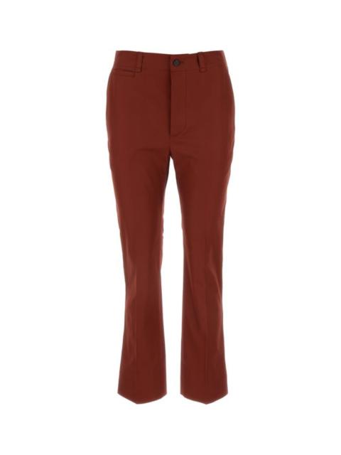 SAINT LAURENT Saint Laurent Women Tiziano Red Cotton Pant