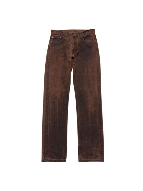 Levi's Vintage Levis 505 Brown Waxed Denim Jeans
