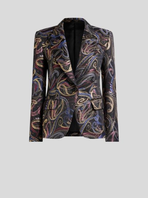 Etro SINGLE-BREASTED JACKET IN DUCHESSE JACQUARD WITH PAISLEY FOLIAGE MOTIF