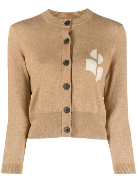 Isabel Marant Étoile Newton intarsia-logo cropped cardigan