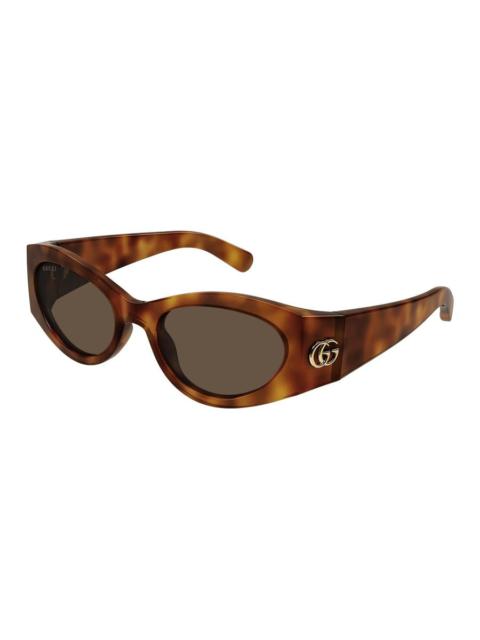 GUCCI Gucci Ladies Brown Cat Eye Sunglasses GG1401S 002