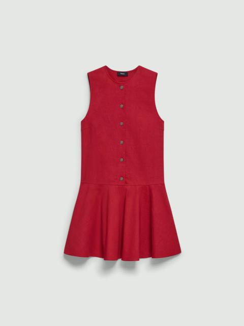 Theory Sleeveless Mini Dress in Good Linen