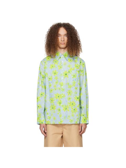Marni Blue Floral Shirt