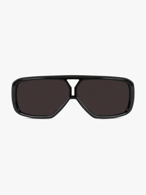 SAINT LAURENT ROUND EDGE AVIATOR SUNGLASSES | BLACK