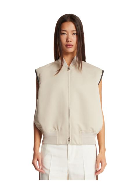 Bottega Veneta White Twill Gilet