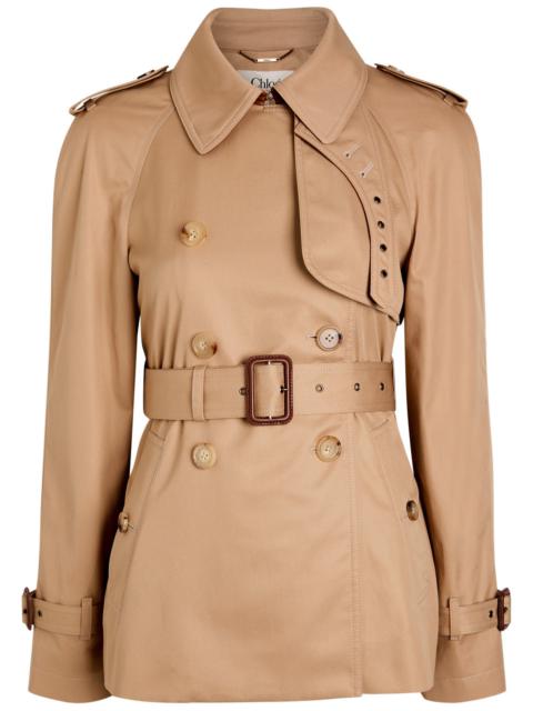 Chloé Chloe Double-breasted Cotton-twill Trench Jacket